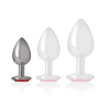 Intense - Plug Anal En Métal Aluminium Avec Cristal Rouge Taille S